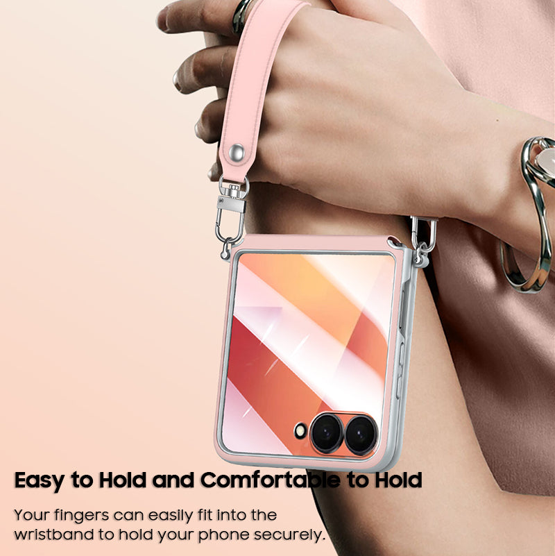 Leather Case with Wrist Strap