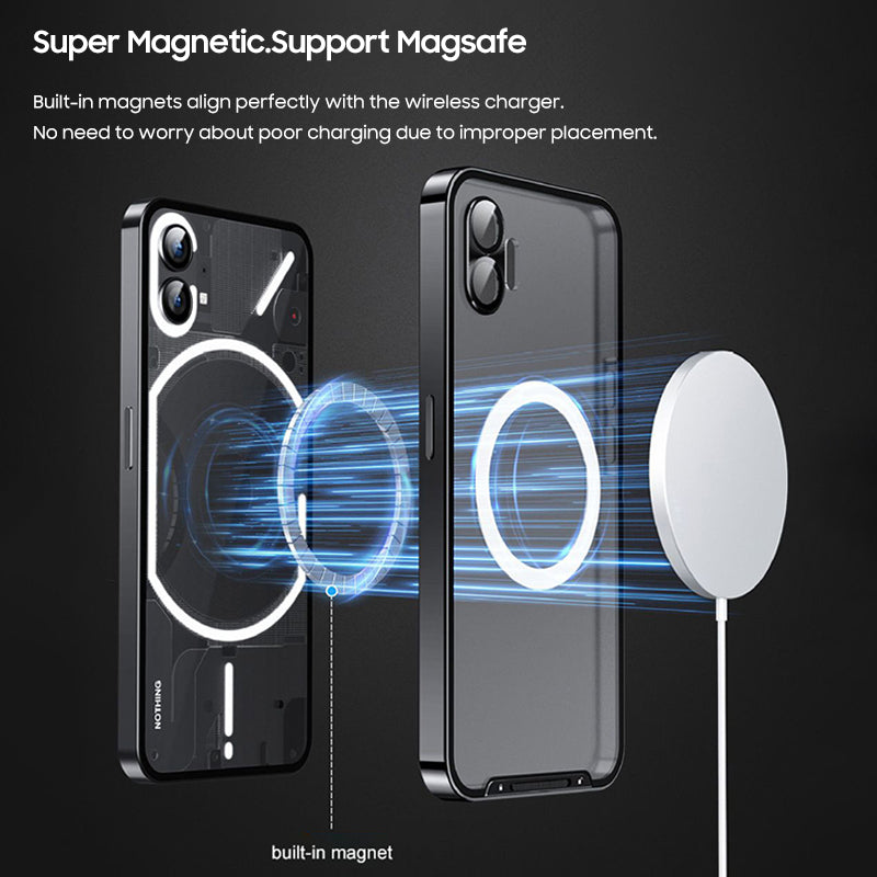 Ultra-thin Metal Glass Case with MagSafe