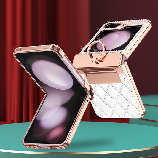 Samsung Series | Galaxy Z Flip Series Glitter Diamond Mobile Phone Leather Case
