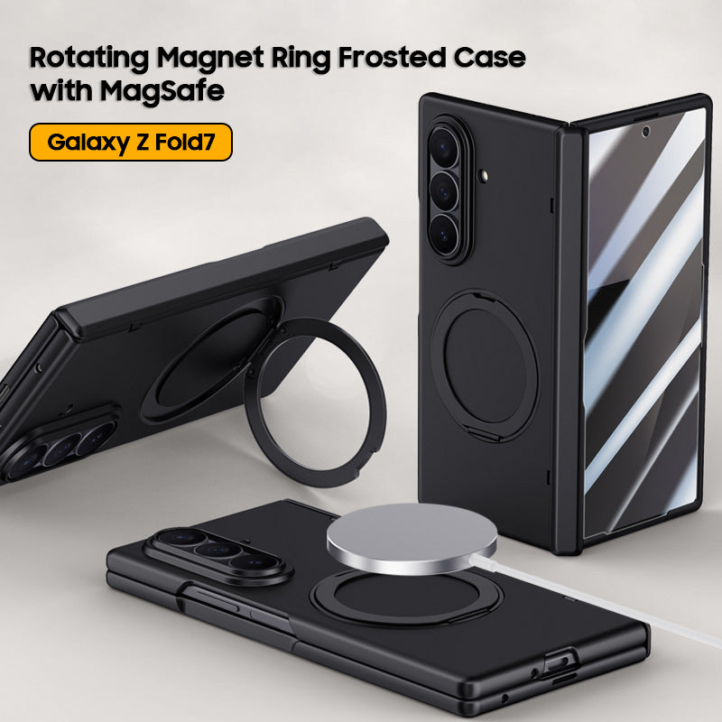 Rotating Magnet Ring Frosted Case with MagSafe