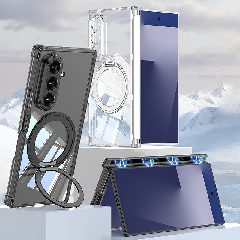 360° Rotating Kickstand Clear Case
