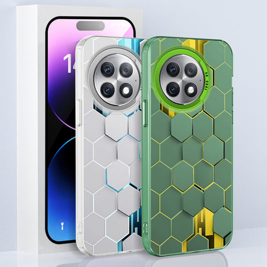 OnePlus Series | Gradient Honeycomb Design Mobile Phone Case