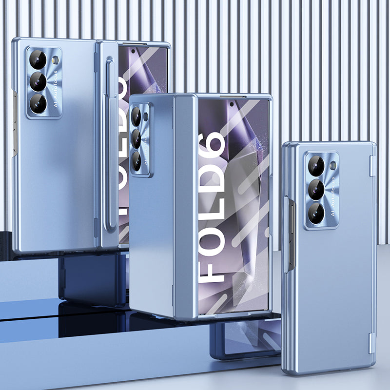 Solid Color Matte Hinged Case with Pen Slot