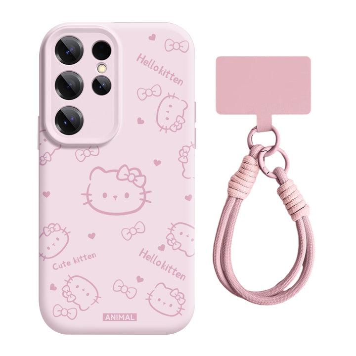 Hello Kitty Liquid Silicone Lanyard Case