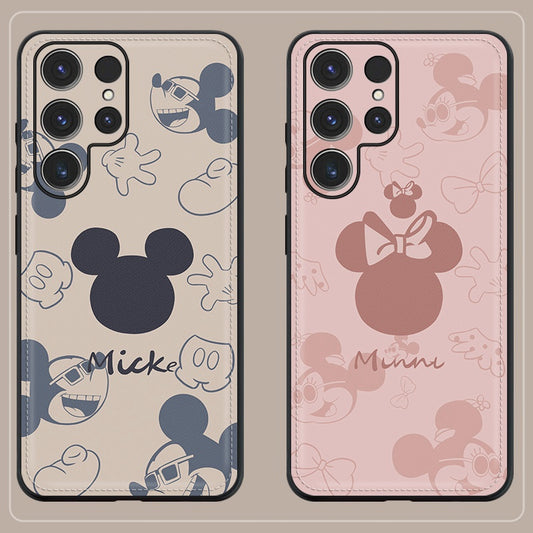 Samsung Series | Disney Cartoon Leather Printed Phone Case[Free lanyard]