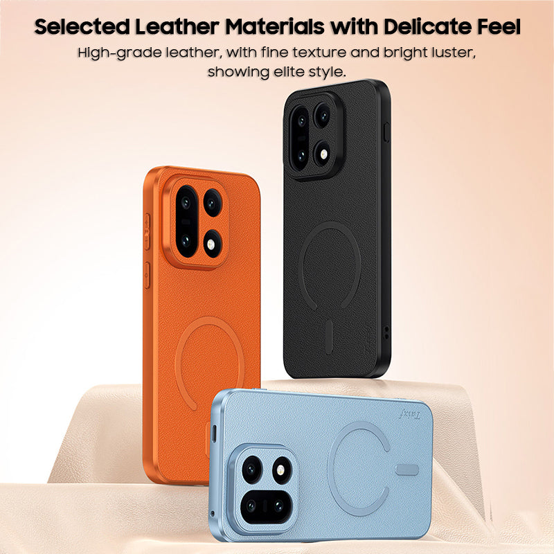 Lychee-Textured Leather Case with MagSafe