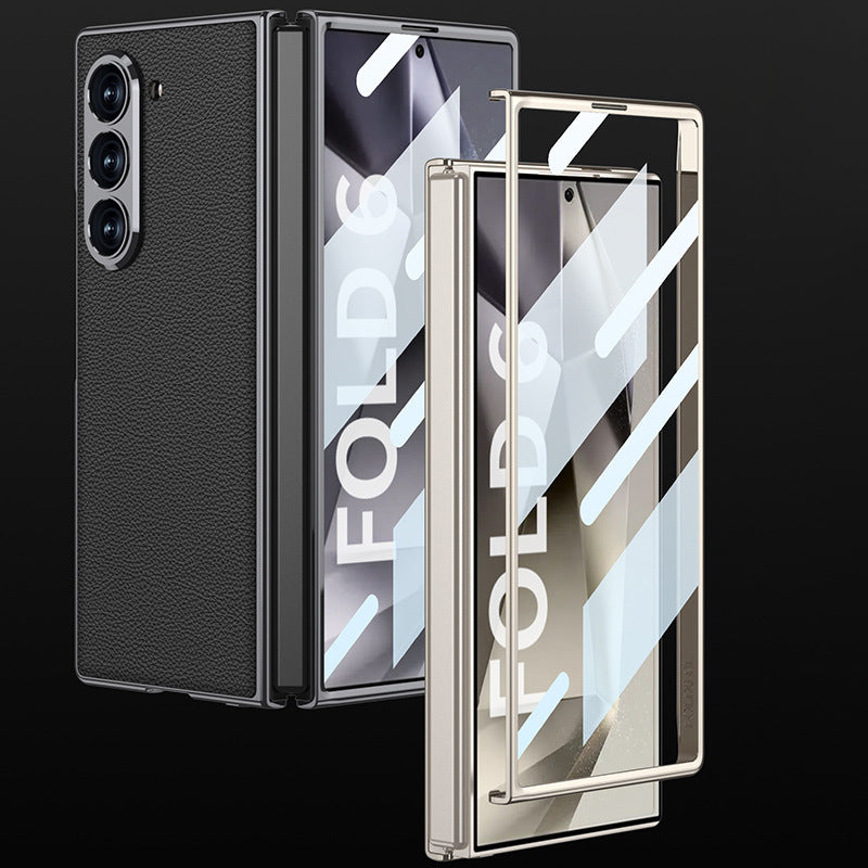 Folding Screen Electroplated Leather Case