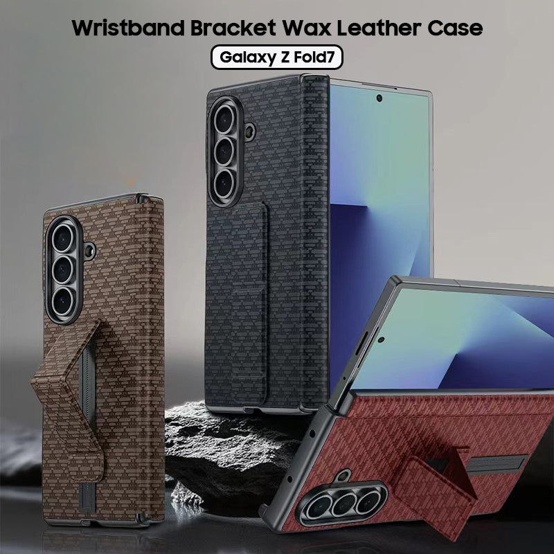 Wristband Bracket Wax Leather Case