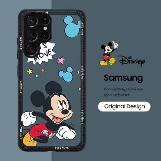 Samsung Series | Disney Cartoon Leather Printed Phone Case[Free lanyard]