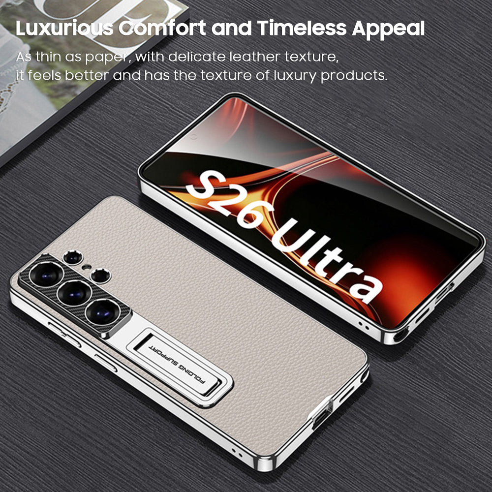 Electroplated Silver-Edged Business Leather Case
