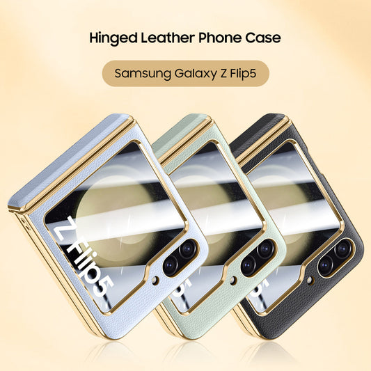 Samsung Series | Galaxy Z Flip5 Folding Leather Case