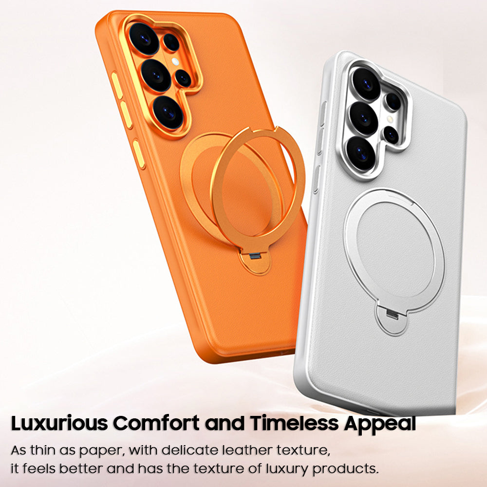 Rotating kickstand Leather Case with MagSafe
