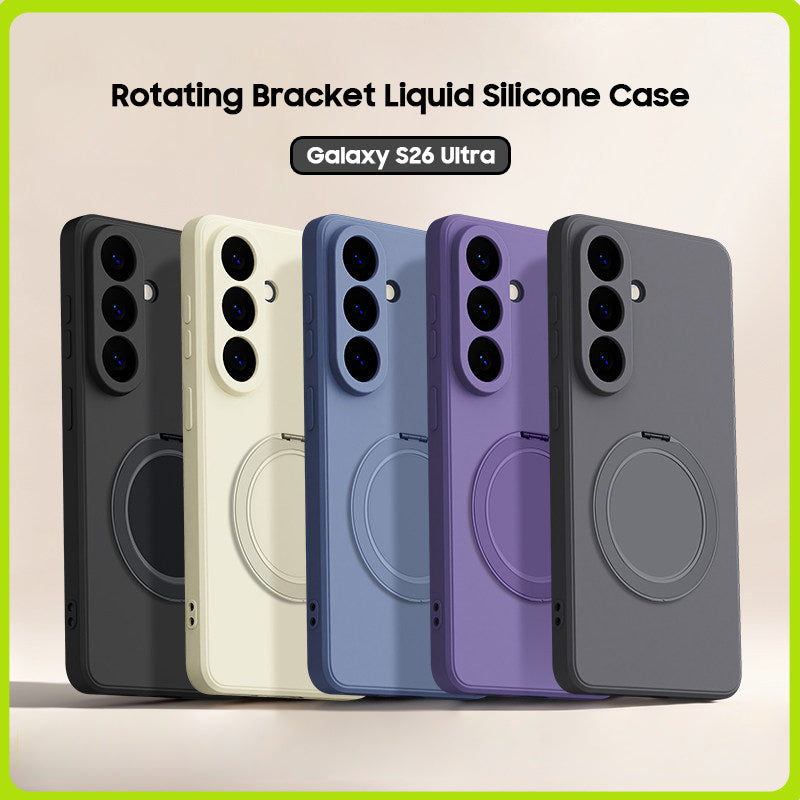Rotating Bracket Liquid Silicone Case
