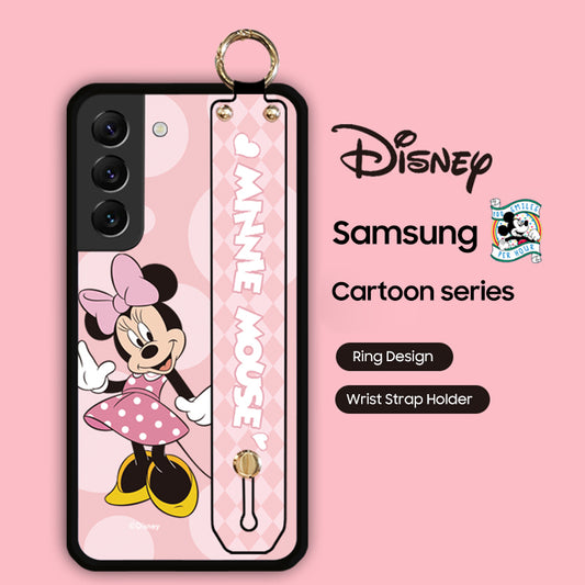 Samsung Series | Disney Cartoon Ring Wristband Phone Case [Free Crossbody Lanyard + Screen Protector]