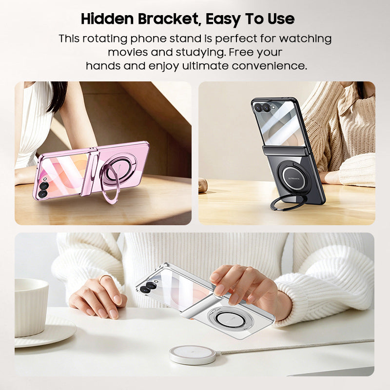 Electroplated Magnetic Ring Kickstand Protective Case