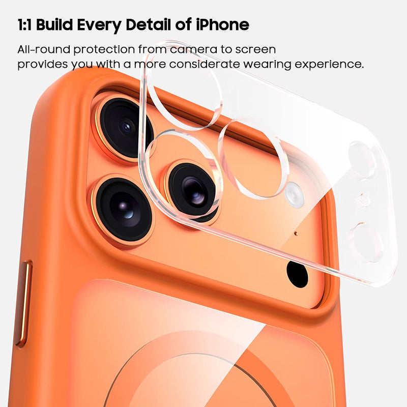 Silicone Frame Anti-Slip Transparent Case with MagSafe