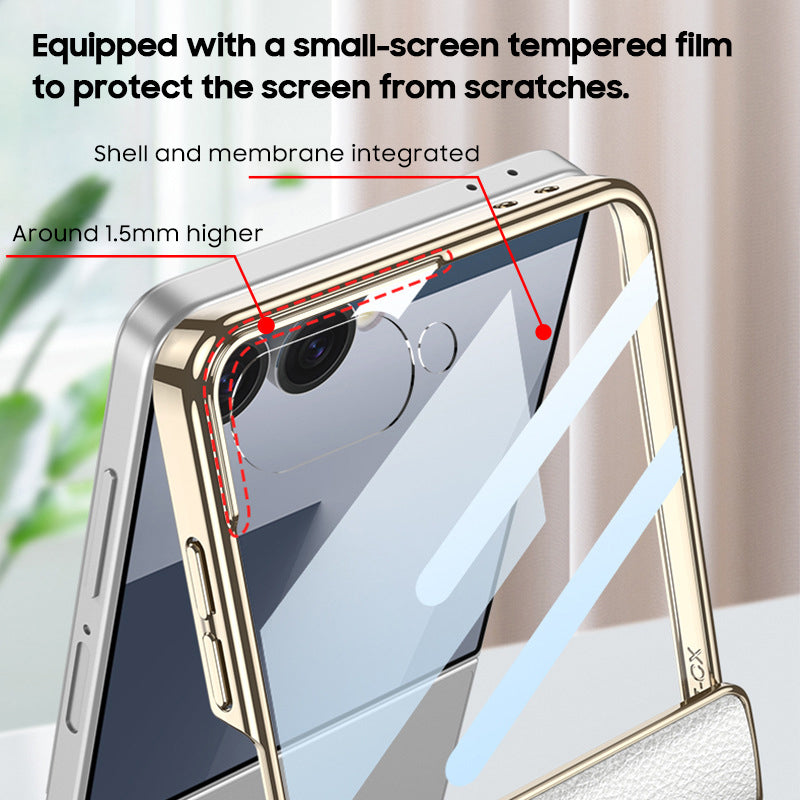 Invisible Bracket Leather Case