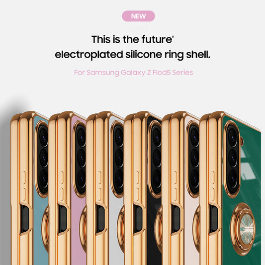 Samsung Series | Galaxy Z Fold Series Electroplated Magnetic Ring Mobile Phone Case