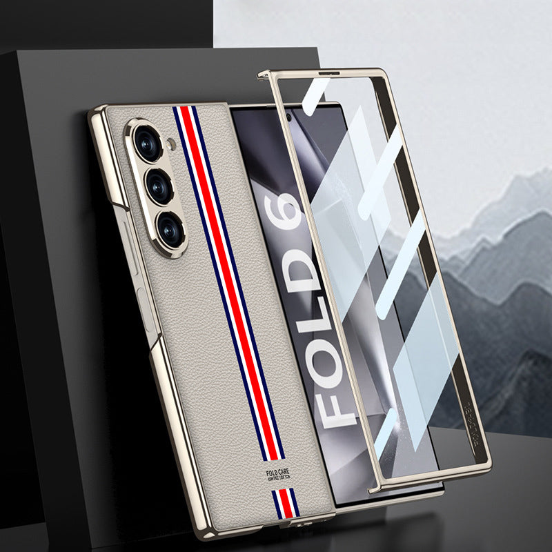 Folding Screen Electroplated Leather Case