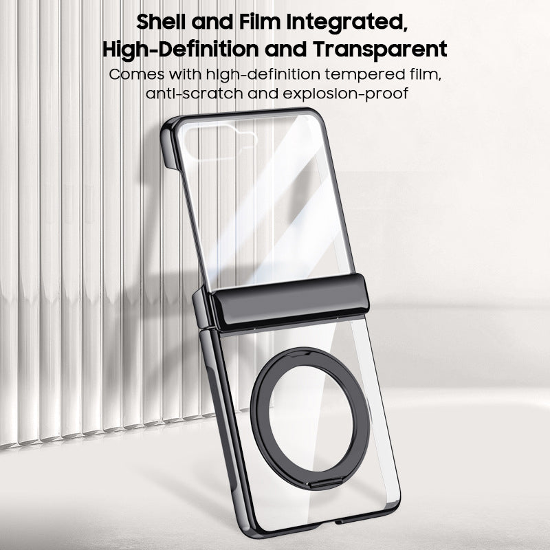 Rotating Bracket Electroplated Clear Case with MagSafe