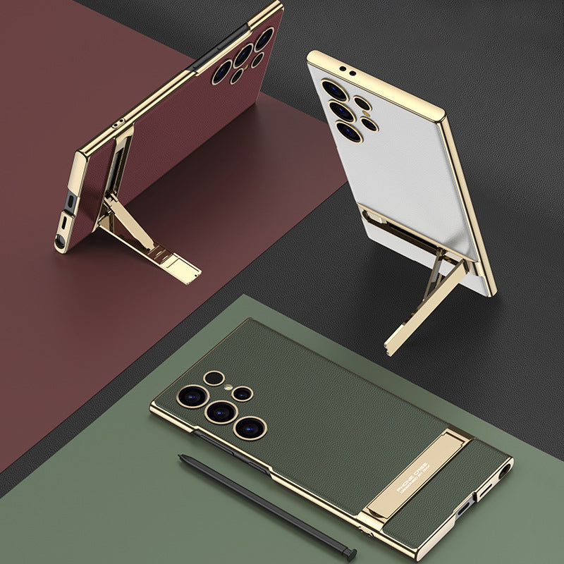 Folding Stand Business Leather Case