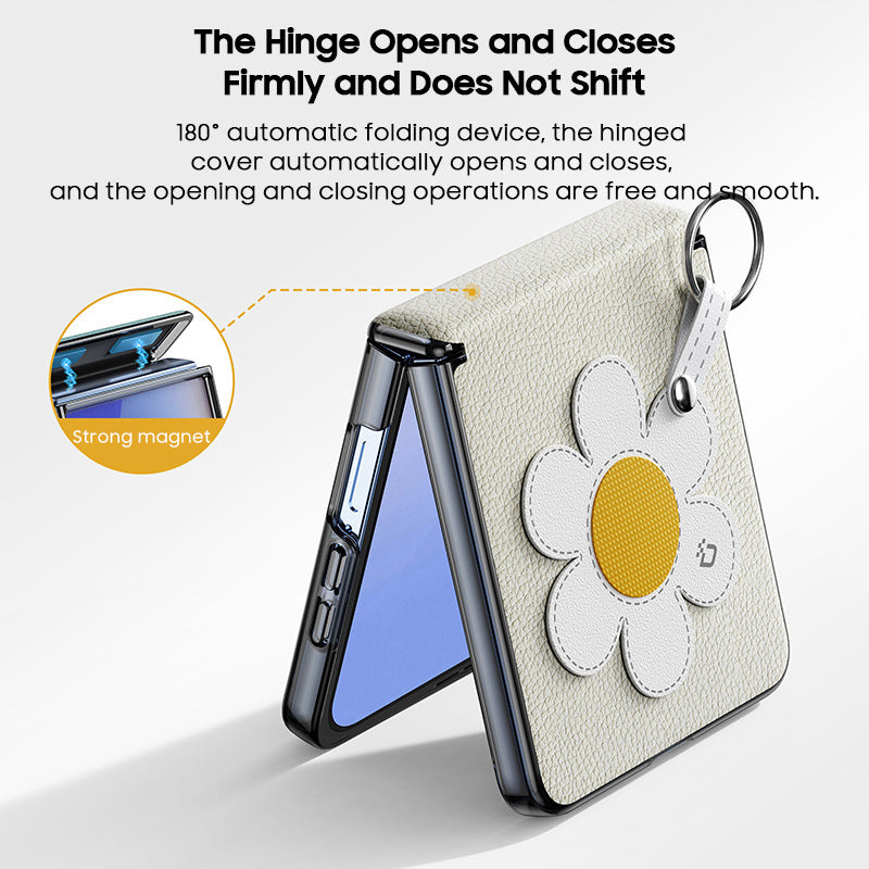 Small Fresh Leather Case with Lanyard