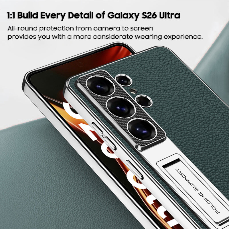 Electroplated Silver-Edged Business Leather Case