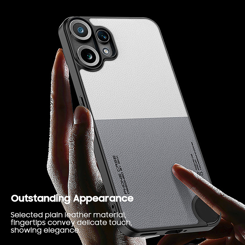 Contrast Color Leather Case