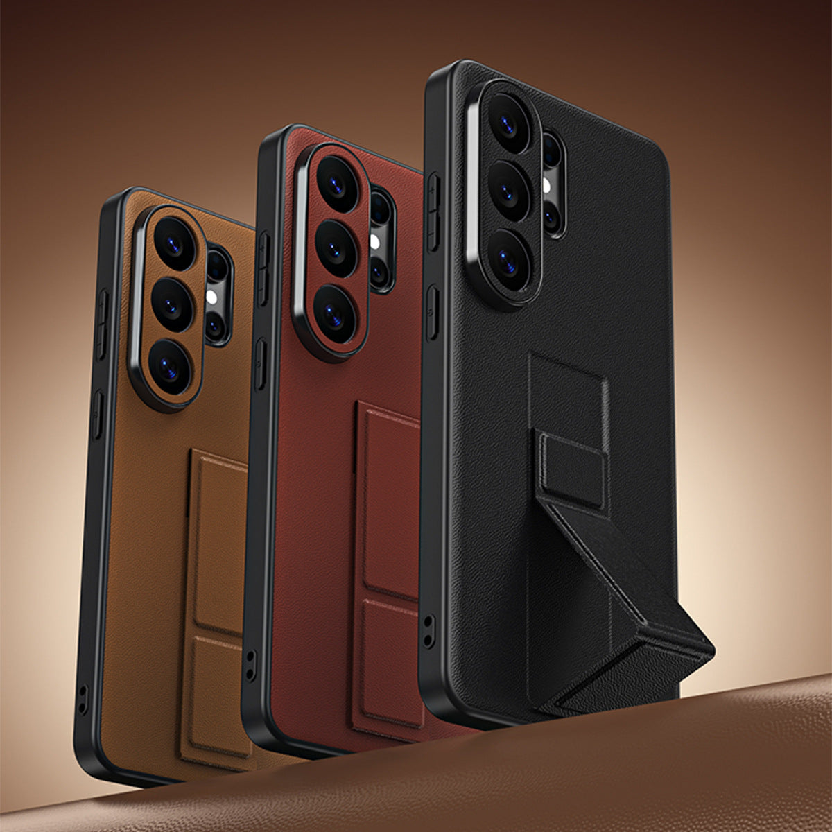 Folding Kickstand Leather Case