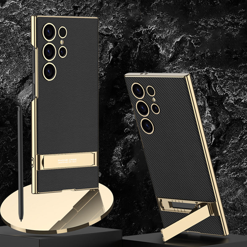 Folding Stand Business Leather Case