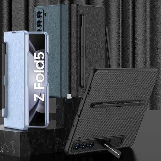 Samsung Series | Galaxy Z Fold5 Pen Tray Storage Flip Leather Case