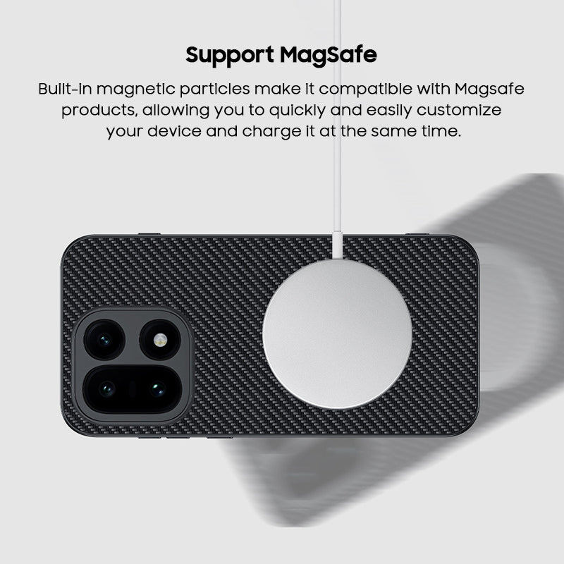Carbon Fiber Pattern Rotating Bracket Case with MagSafe