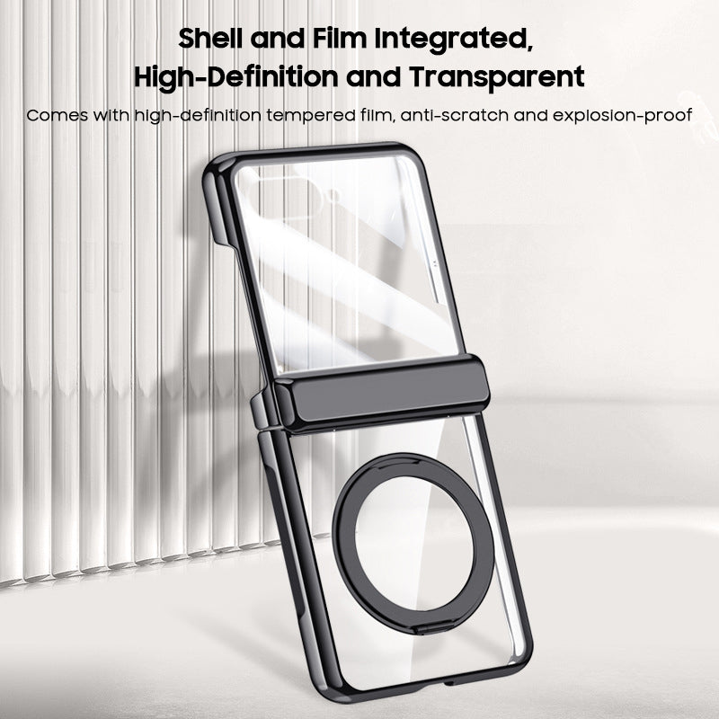 Rotating Bracket Electroplated Clear Case with MagSafe