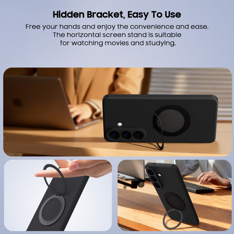 Rotating Bracket Liquid Silicone Case