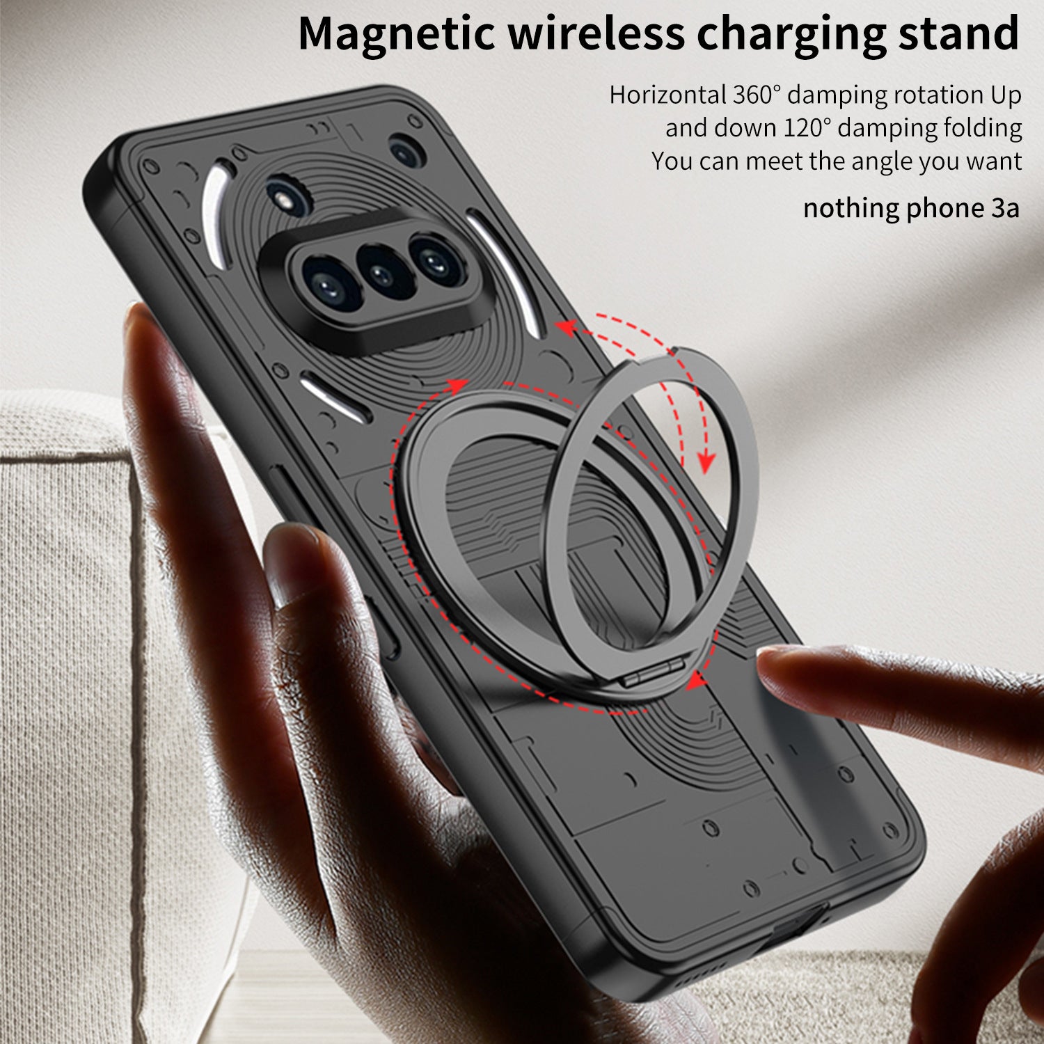 Rotating Ring Kickstand Case