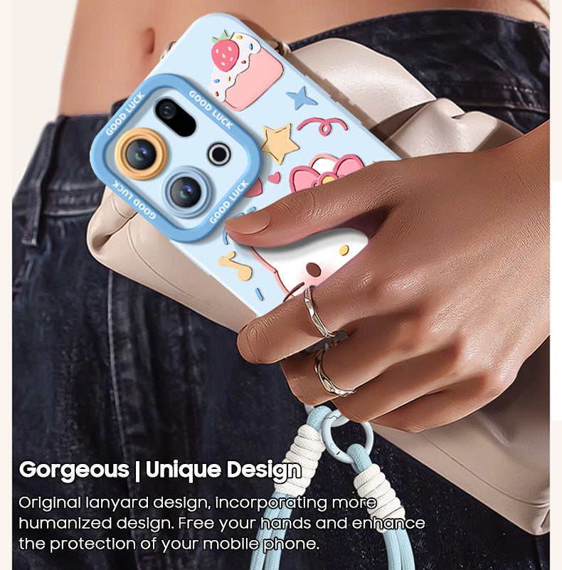 Hello Kitty Liquid Silicone Lanyard Case