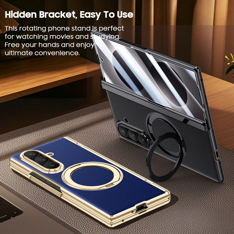 360° Rotating kickstand Leather Case with MagSafe