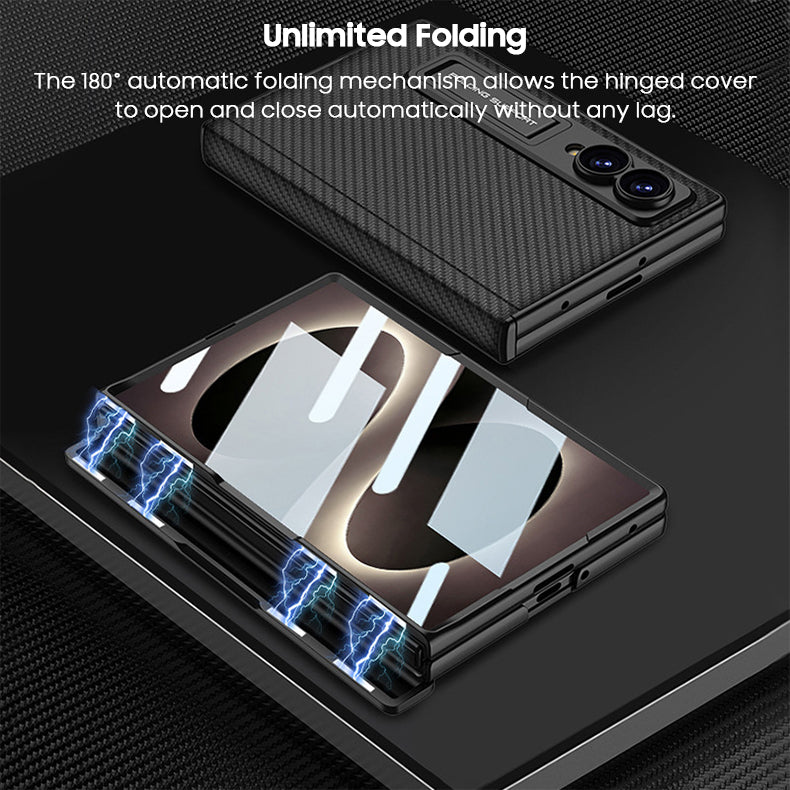 Electroplated Bracket All-Inclusive Hinge Leather Case