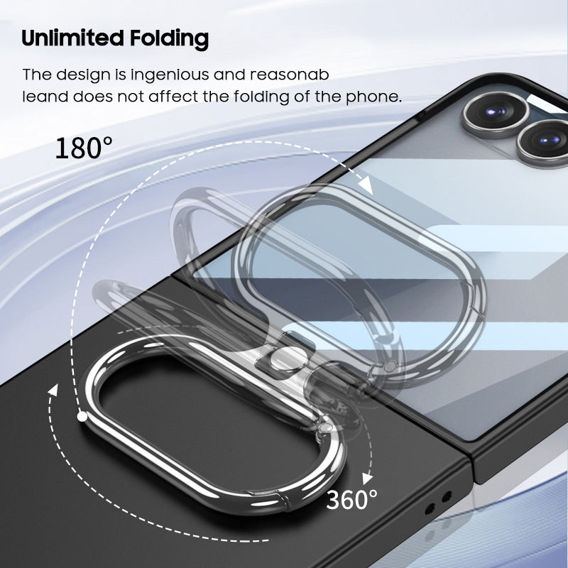 Oval Finger Ring Buckle Stand Frosted Case