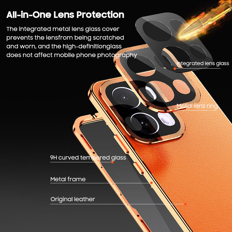 Serie OnePlus | Funda de cuero para teléfono con soporte magnético reversible