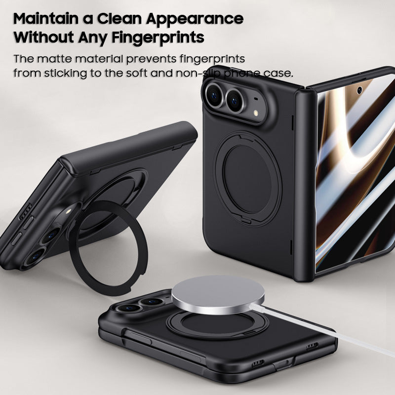 Rotating Magnet Ring Frosted Case with MagSafe
