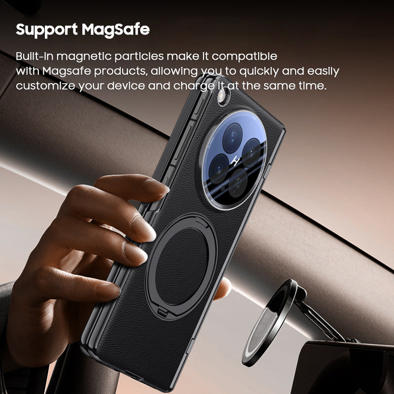 360° Rotating kickstand Leather Case with MagSafe