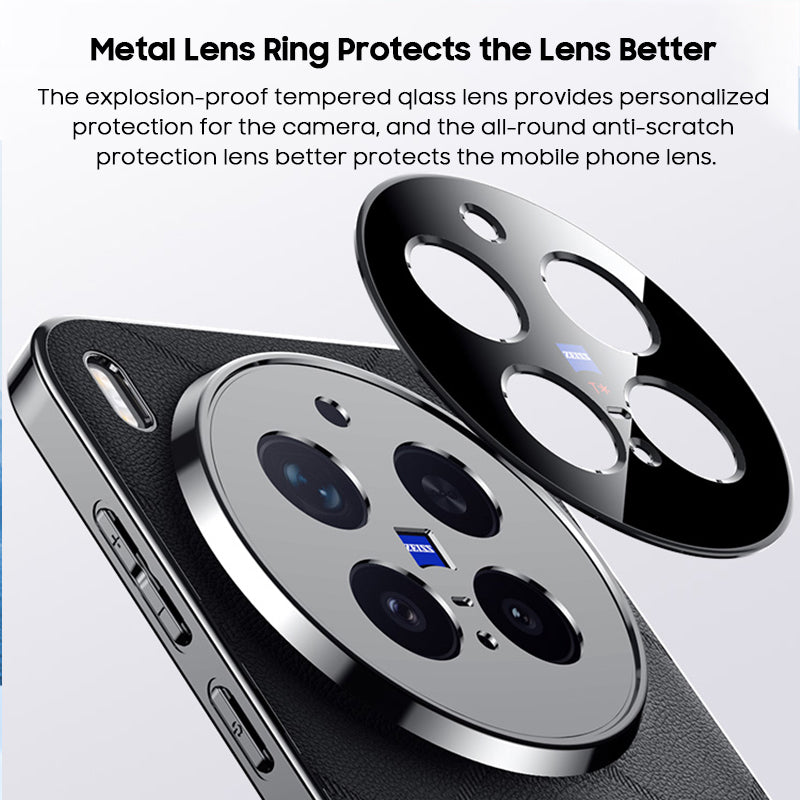 Electroplated Frame Business Leather Case