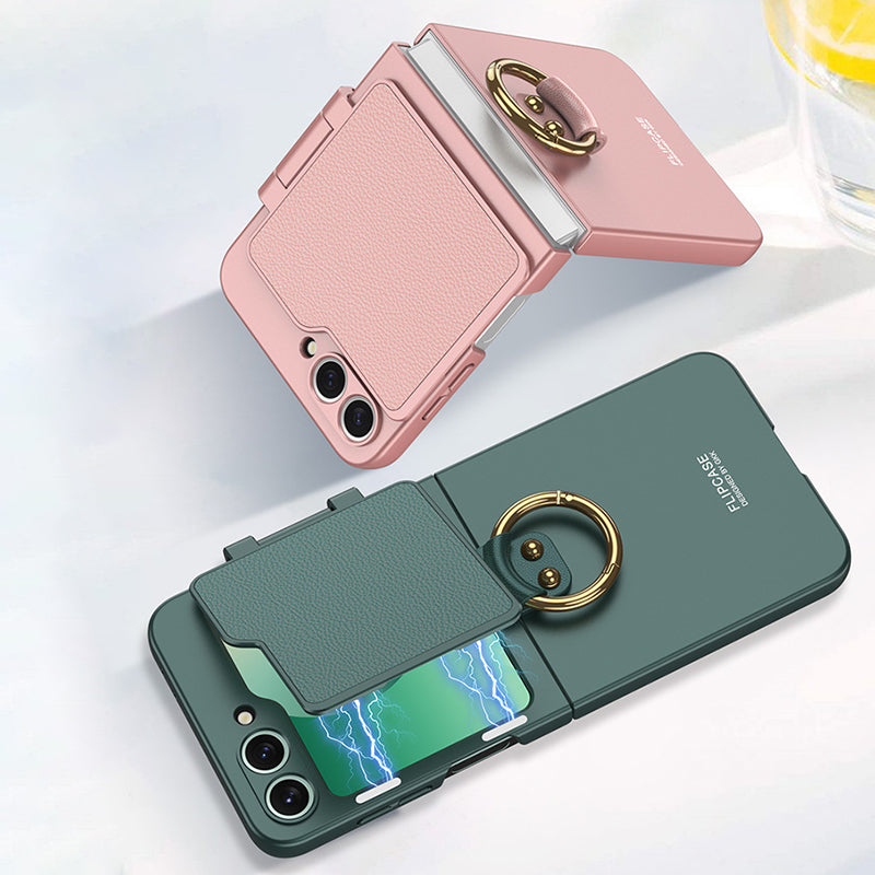 Ring Holder Case with Mirror Design