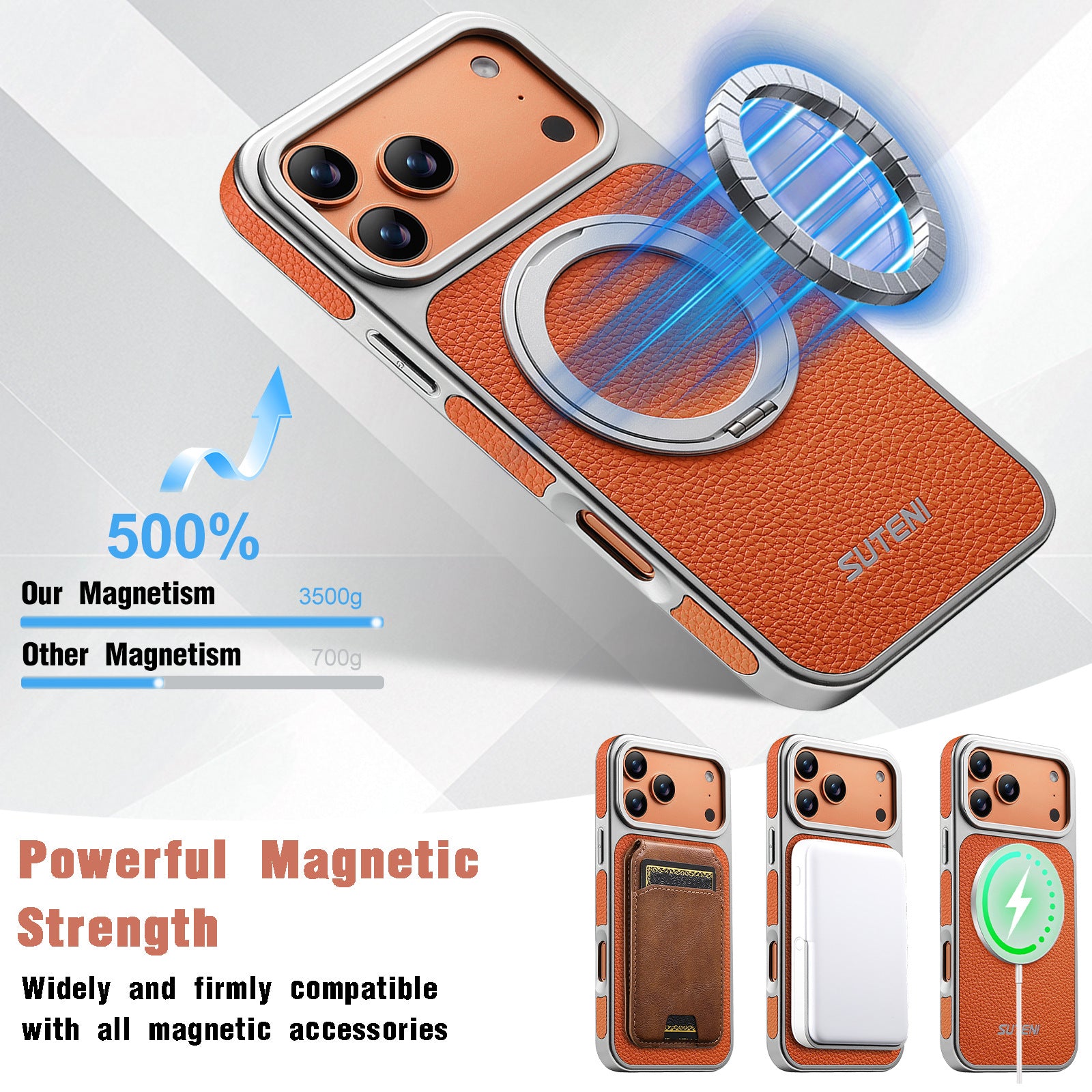 Rotating Ring Leather Case