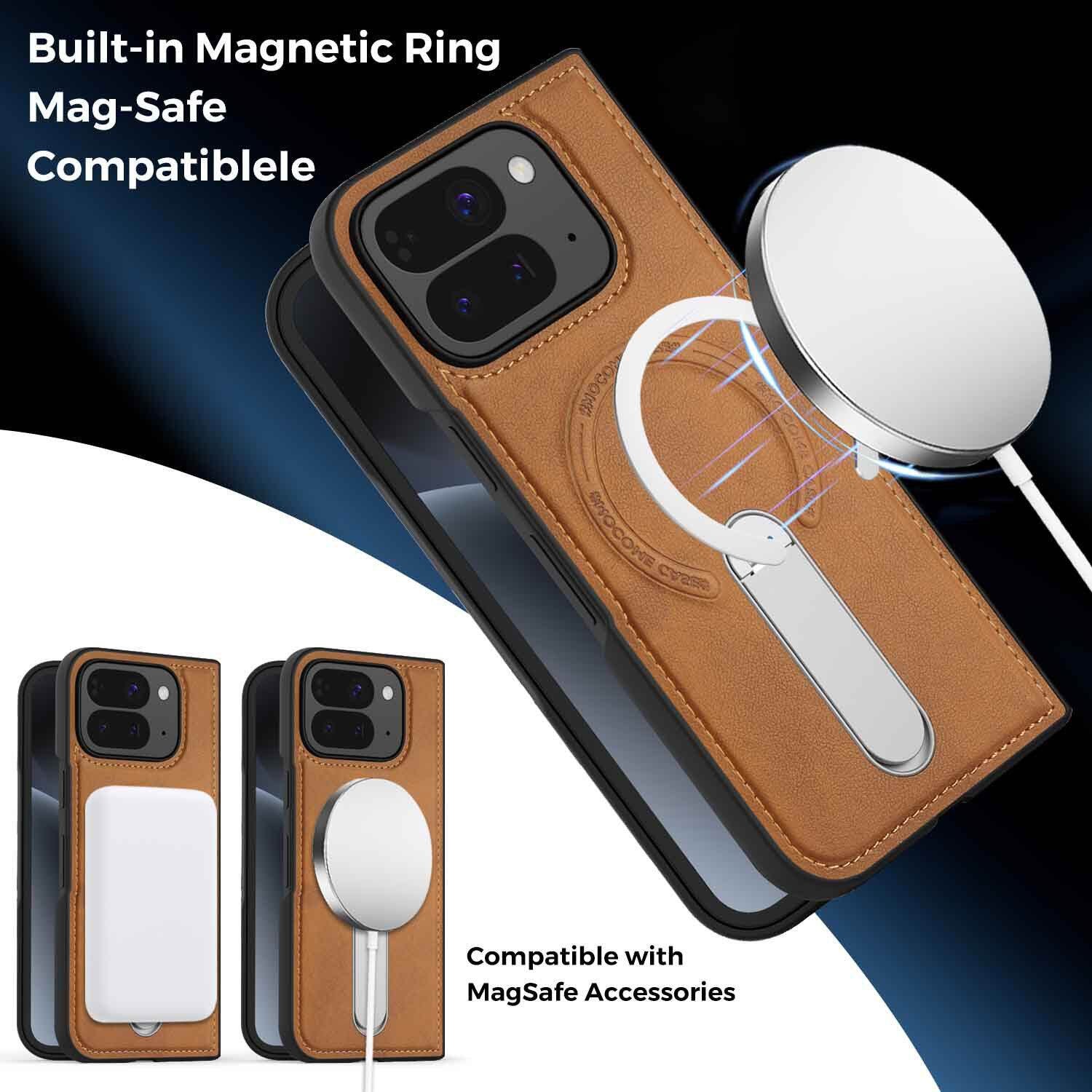 Folding Stand Business Leather Case