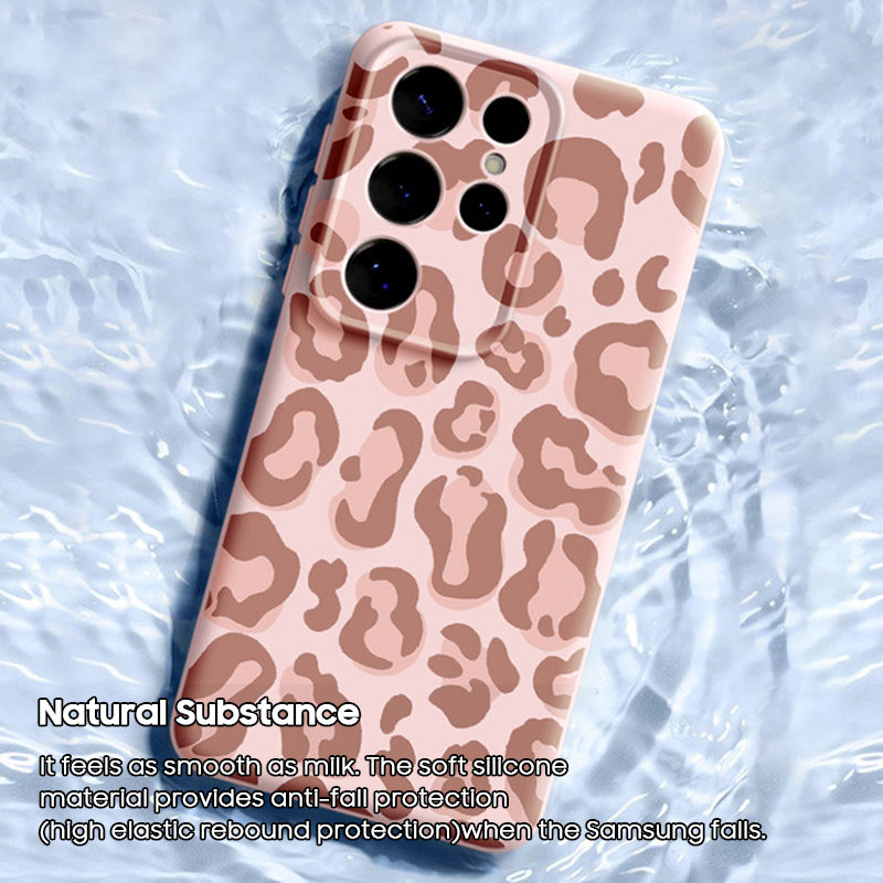 Leopard Print Liquid Silicone Lanyard Case