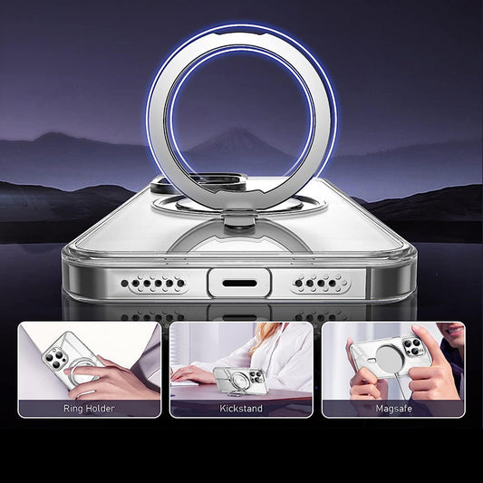 iPhone MagSafe Series | 360° Rotating Metal Stand Phone Case