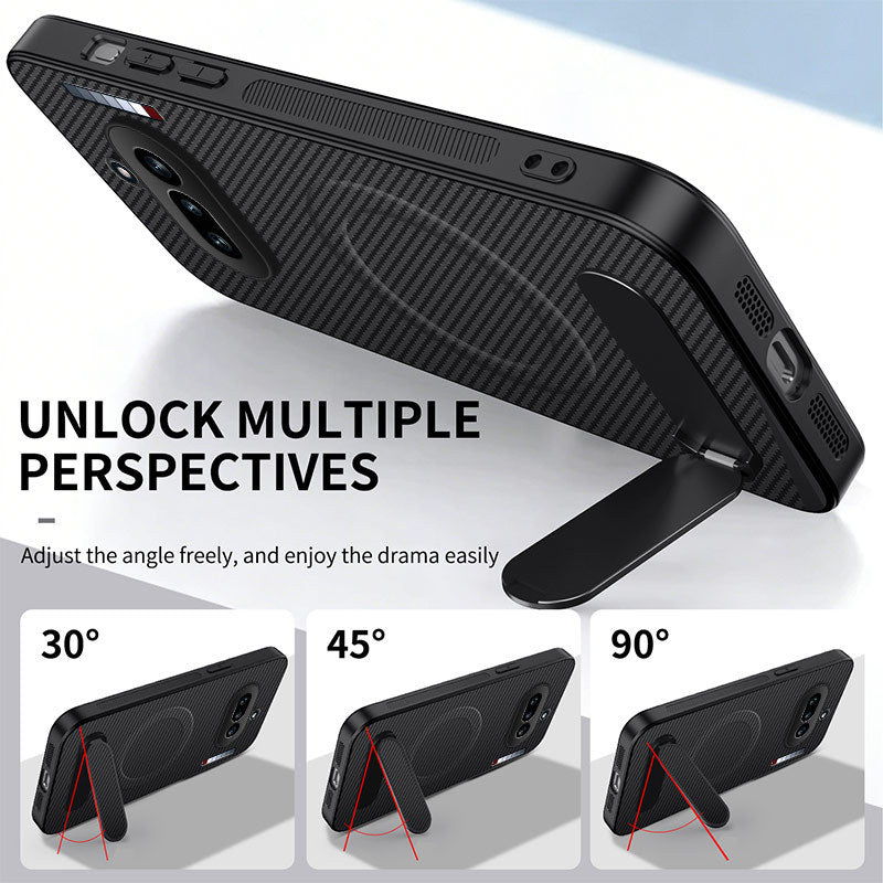 Invisible Bracket Carbon Fiber Pattern Case