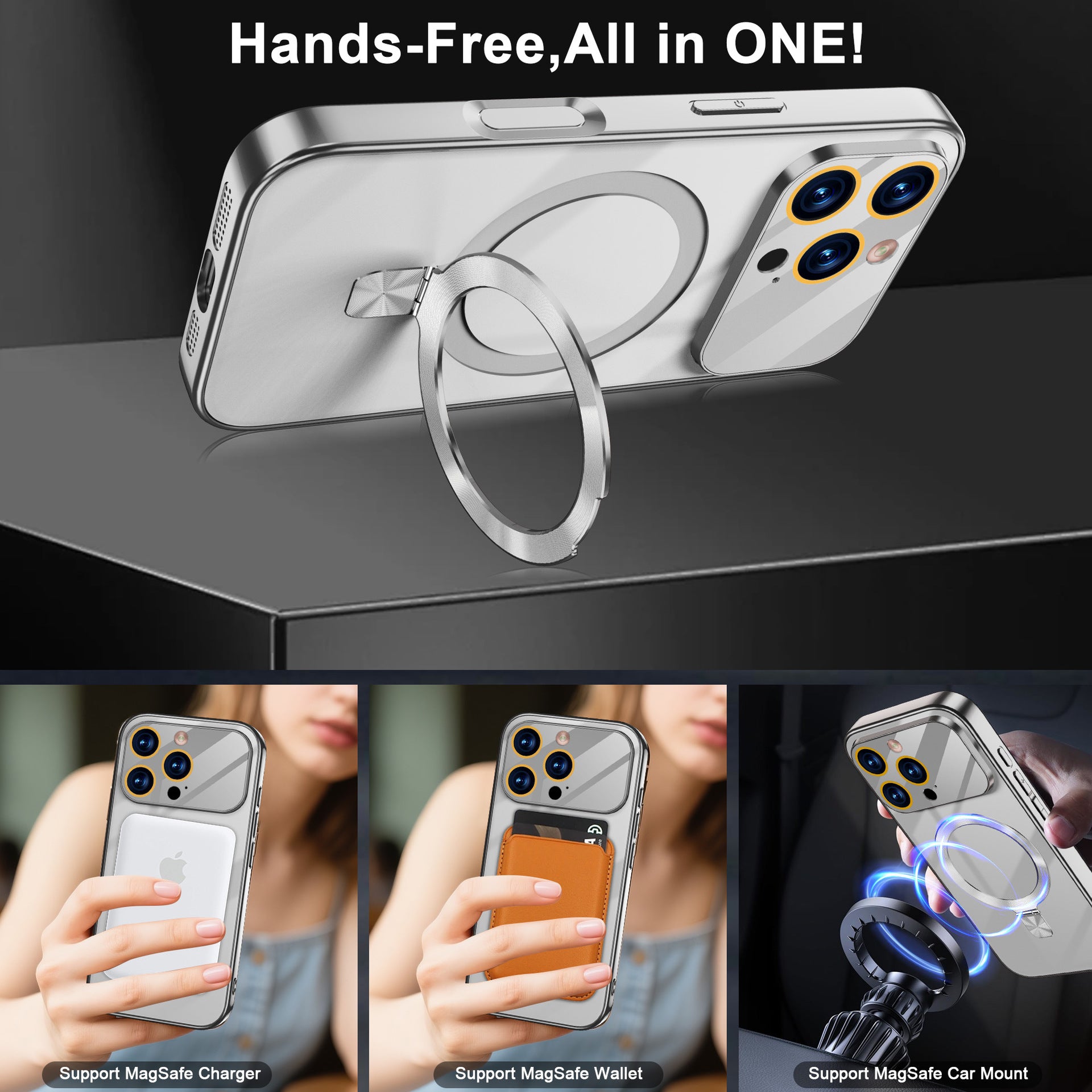 Electroplated Clear Case with MagSafe